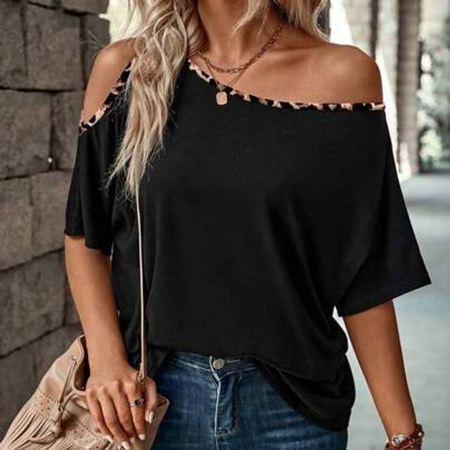 SHEIN Women Off Shoulder Short Sleeve T-Shirt, Fashion Summer Wear