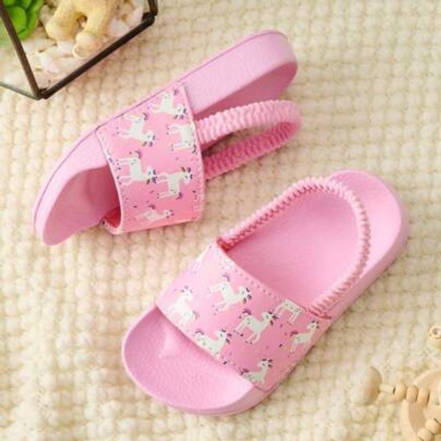 SHEIN 1 Pair Baby Boys&#39; Cartoon Print Comfortable Fashion Casual Lightweight Sandals, Suitable For Summer