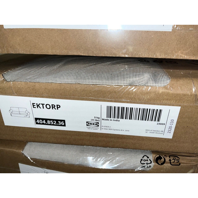Ikea ektorp replacement cover set 2 seater sofa 404.852.36 totebo light beige