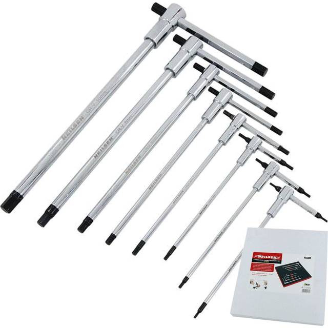 Neilsen  8pcs Sliding THandle Hex Wrench Set 210mm (Genuine Neilsen CT5613)
