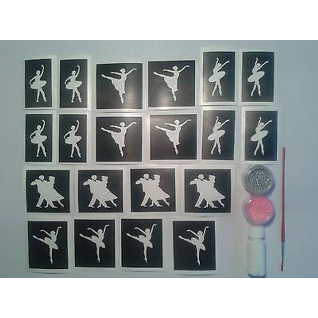 Dancer glitter tattoo set for girls ballet children in need