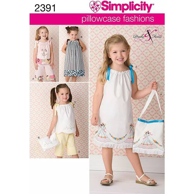 Simplicity Pillowcase Fashions Children Dressmaking Leaflet, 2391, A