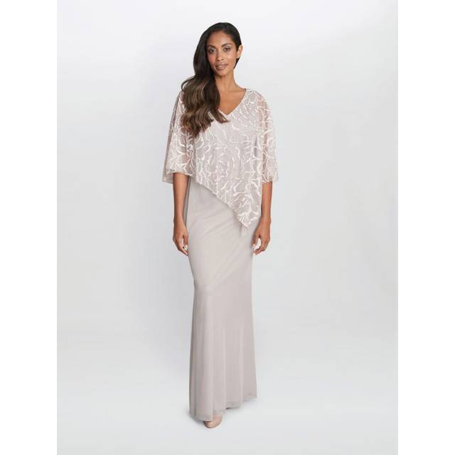 Gina Bacconi Sephora Shimmer Cape Maxi Dress