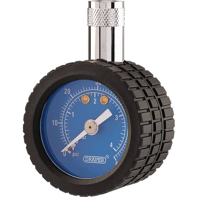 Draper Tyre Pressure Gauge TPG5, 0 - 60psi, 0 - 4 bar