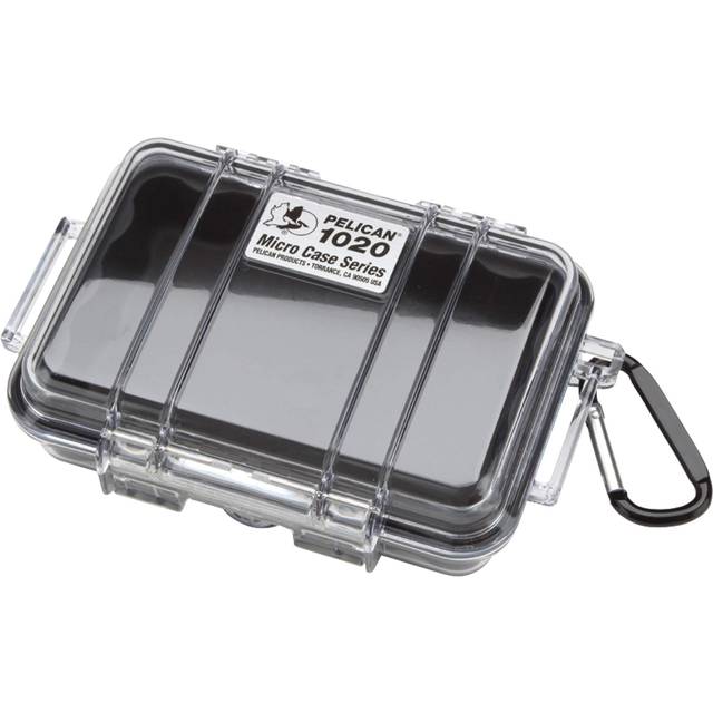 PELICAN Small Waterproof Hard Case 1020HK 1020HKBKCR Black/Clear 0.4L