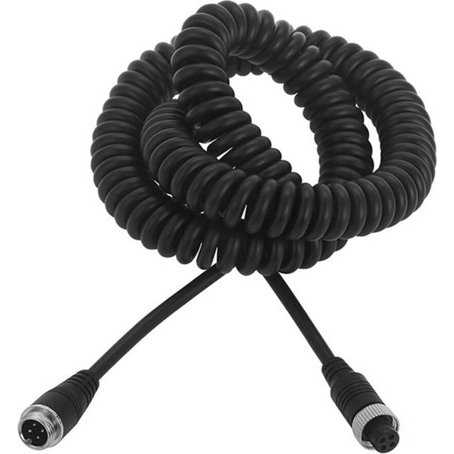 8M Car Video Aviation Spring Line 4-Pin Extension Cable for Rear View Camera Truck Trailer