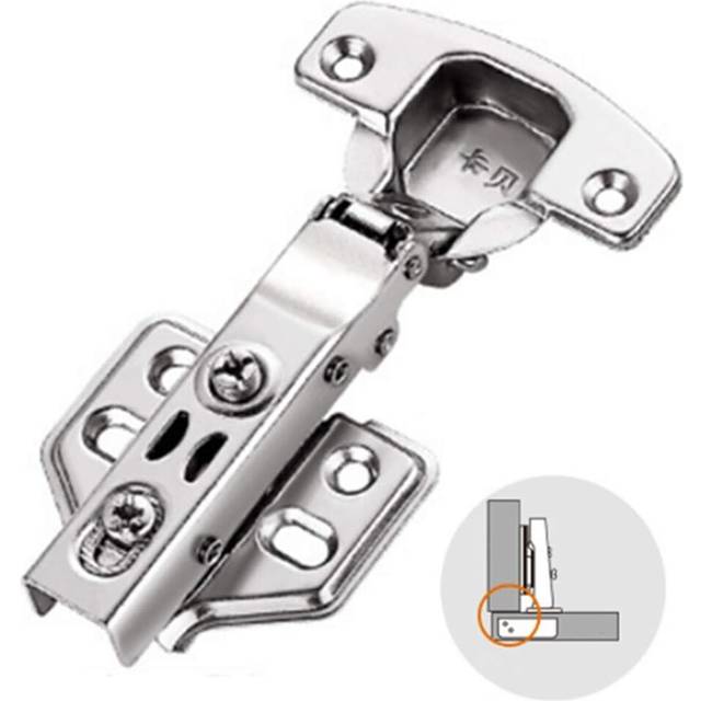 2Pcs Soft Close Hinges Kitchen Cupboard Cabinet Door Hinges with Self Closing Mechanism Slow Shut Plate Hinge & Screws