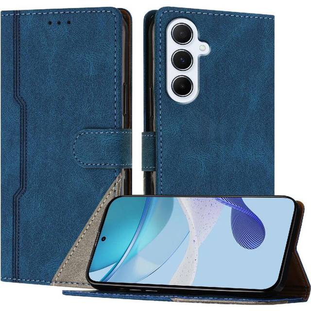 (Dark blue ) Case for Samsung Galaxy A36 5g Magnetic Closure Handy Stand Pu Leather Card Slots Cover Wallet
