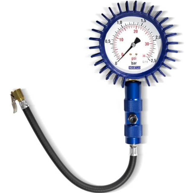 Sparco Analogue Tyre Pressure Gauge - 4 Inch