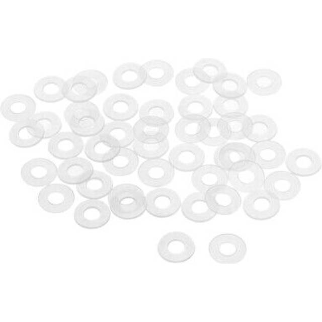 Nylon Flat Washers For M6 Screw Bolt 13mm Od 1mm Thick Clear 50pcs