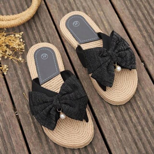 SHEIN Women Comfortable Flat Sole Fabric Open Toe Slide Sandals - Breathable EVA Insole, Slip-On Design, Solid Color, Vacation Style - Perfect For Summer Be
