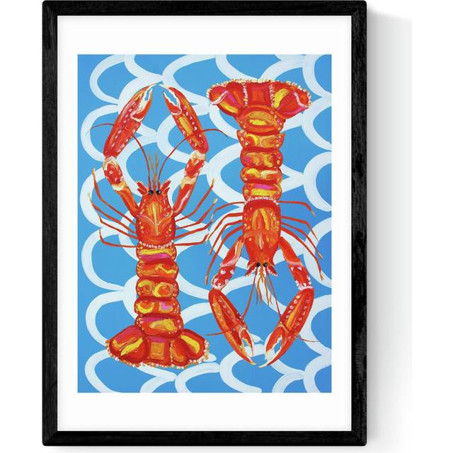 East End Prints Langoustines Black Frame Art Print - A3