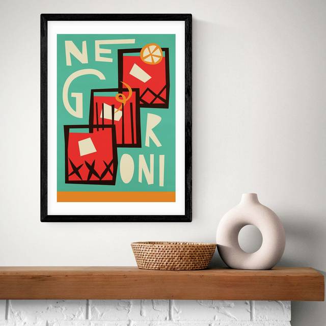 East End Prints Negroni Black Frame Art Print - A3