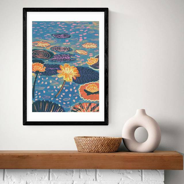 East End Prints Magic Pond Black Frame Art Print - A2