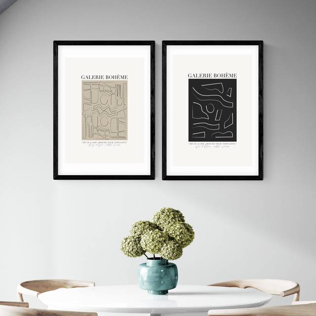 East End Prints Gallery Boheme Black Frame Art Print - A2