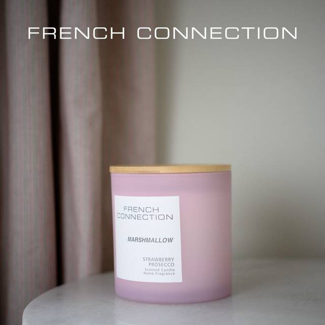 French Connection Pastel Range Strawberry Prosecco Candle 200g - 200 g