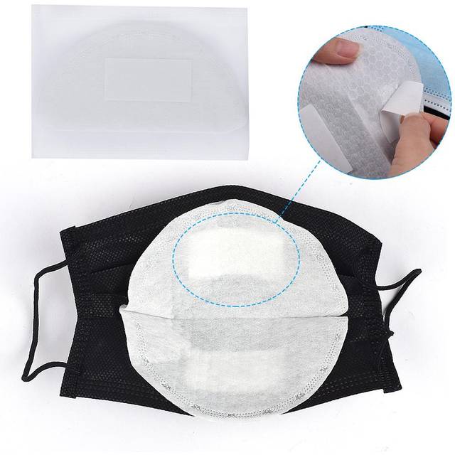 50Pcs Disposable Face Masks Filter Pad 3-Layers Breathable Filter Protective Filter Mouth Mask white