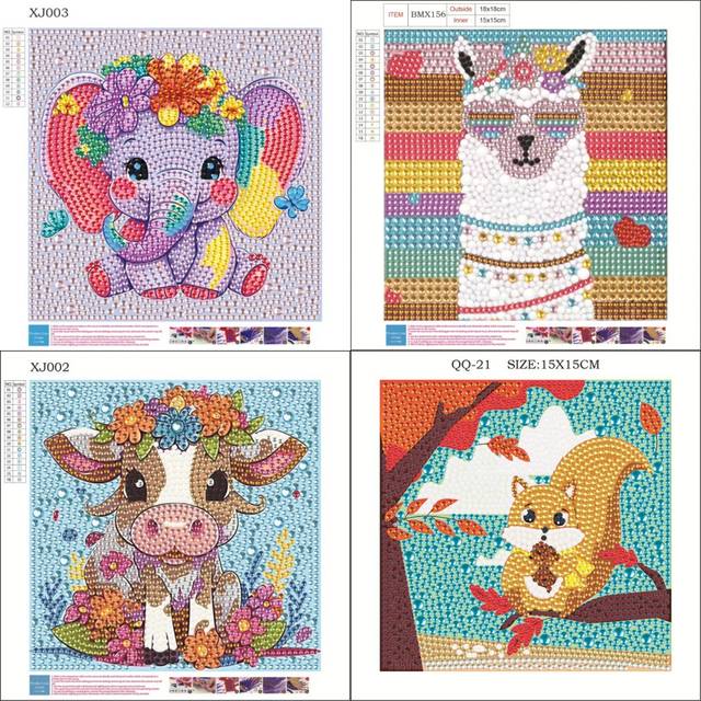 (37) Diamond painting DIY cartoon painting colored diamond children's handmade toy paste painting