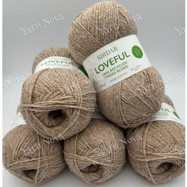 Sirdar Loveful Recycled Tweed Blend Yarn Oak 209 100g - Brown