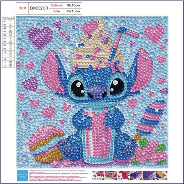 (19) Diamond painting DIY cartoon painting colored diamond children's handmade toy paste painting
