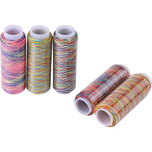 5pcs MulticolorGradient Sewing Quilting EmbroideryThread Spools Garment Accessory