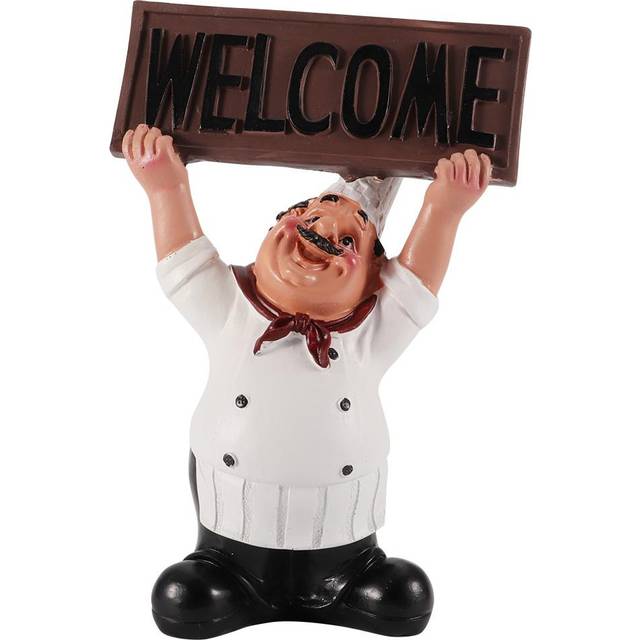 Resin Chef Figures Ornament Statue Model Crafts Decor Bar Coffee Shop  (#2)