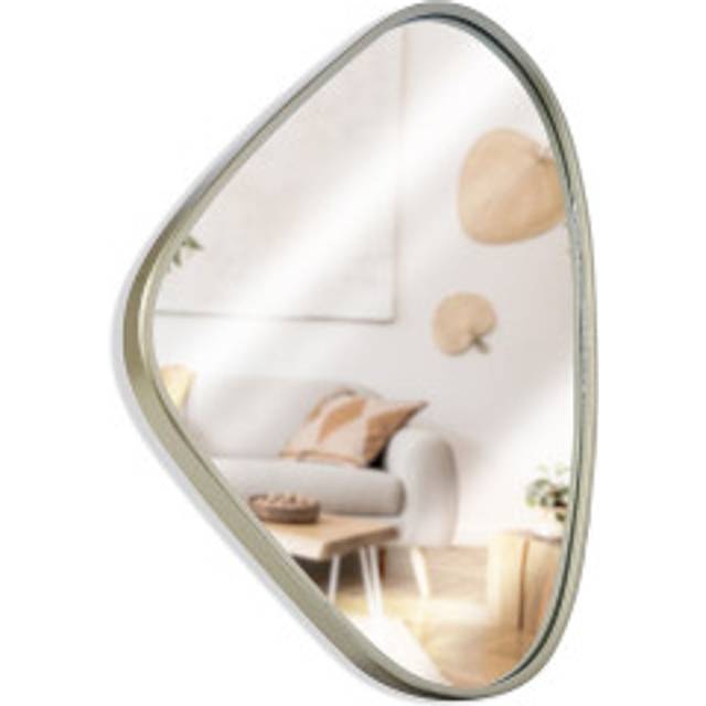Irregular wall mirror with champagne gold frame