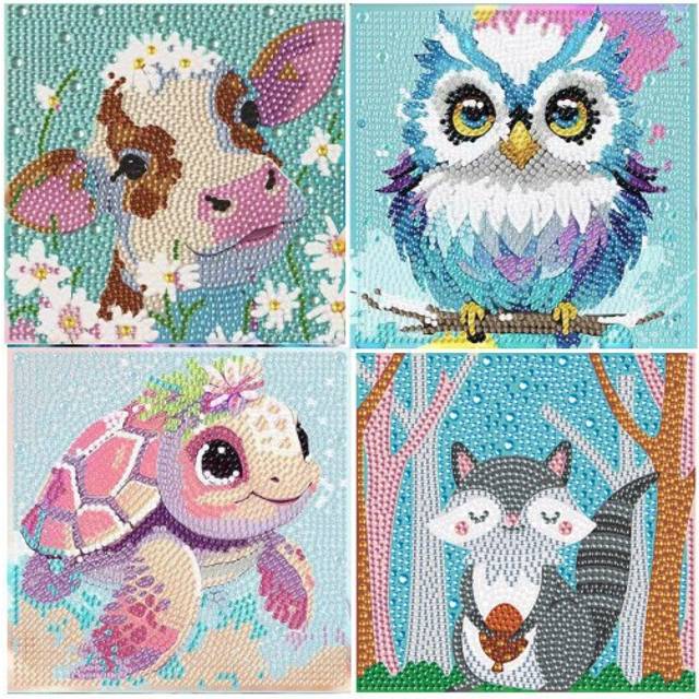 (43) Diamond painting DIY cartoon painting colored diamond children's handmade toy paste painting