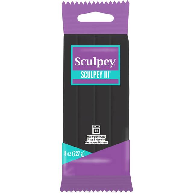 Sculpey III Polymer Oven-Bake Clay  Black  Non Toxic  2 oz. bar