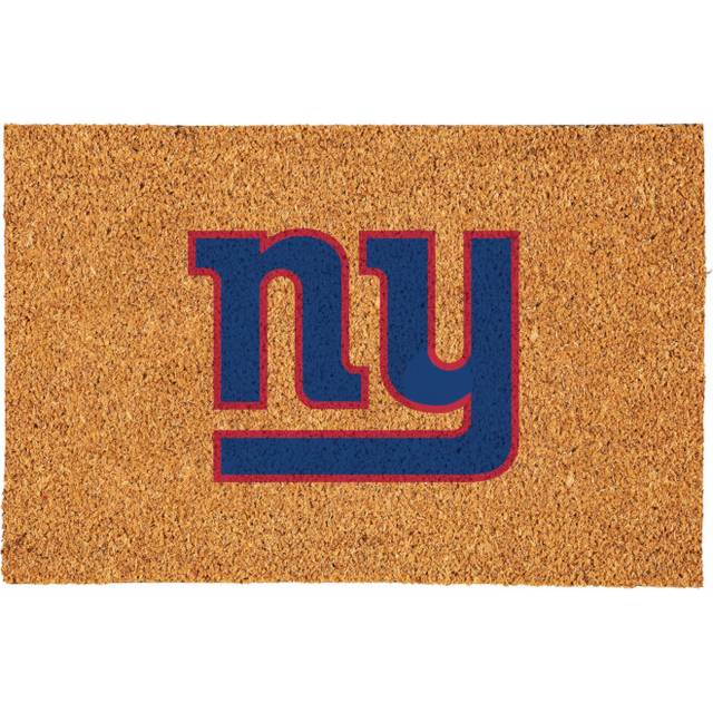 Team Sports America NFL New York Giants Coir Doormat  Official Full Color Team Logo  Extra Large Front Door Mat  Outdoor Indoor Entrance Rug  Non-Slip