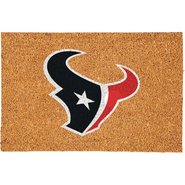 Team Sports America NFL Houston Texans Coir Doormat  Official Full Color Team Logo  Extra Large Front Door Mat  Outdoor Indoor Entrance Rug  Non-Slip