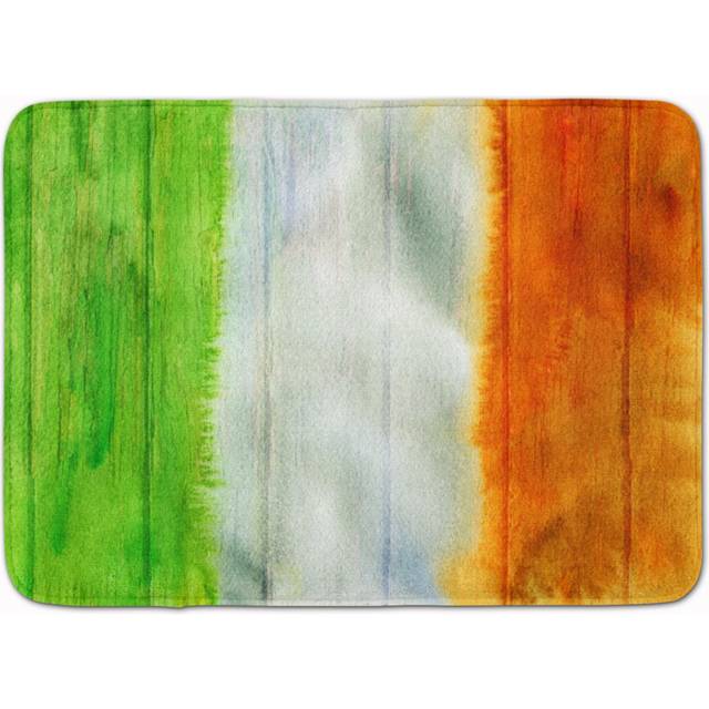 Caroline's Treasures Irish Flag on Wood Machine Washable Memory Foam Mat doormats  Multicolor