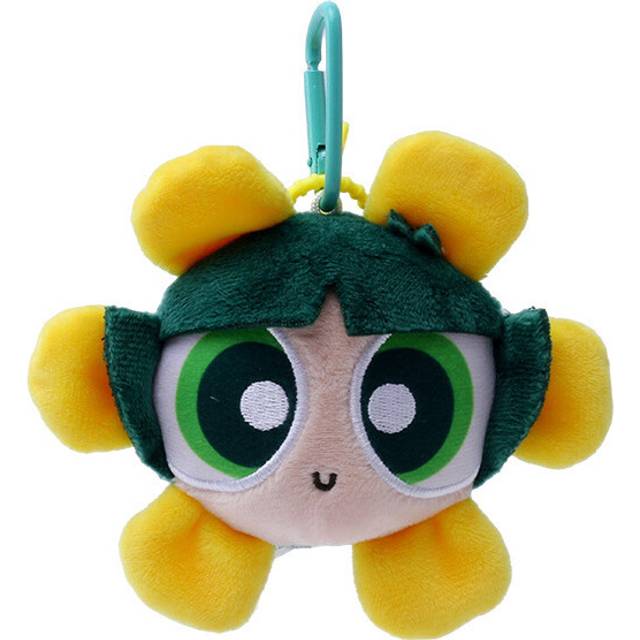 (Buttercup) Powerpuff The Girls Flower Shaped Plush Doll Backpack Keychain Pendant Colorful