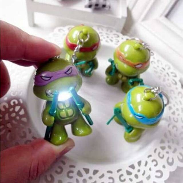 5.7Cm Led Lighting Sound Key Chain Keyrings