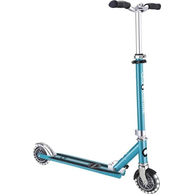 Globber Flow Element Lights Chrome Finish Sparkcykel, Aqua Blue
