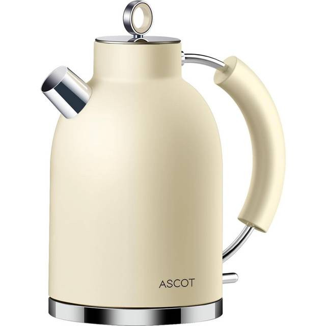 ASCOT Kettle Electric, Cordless-Fast-Boil, Stainless Steel Filter Kettles Tea Heater & Hot Water Boiler, 1.5L, 2200W, Automatic Shutoff, Boil-Dry