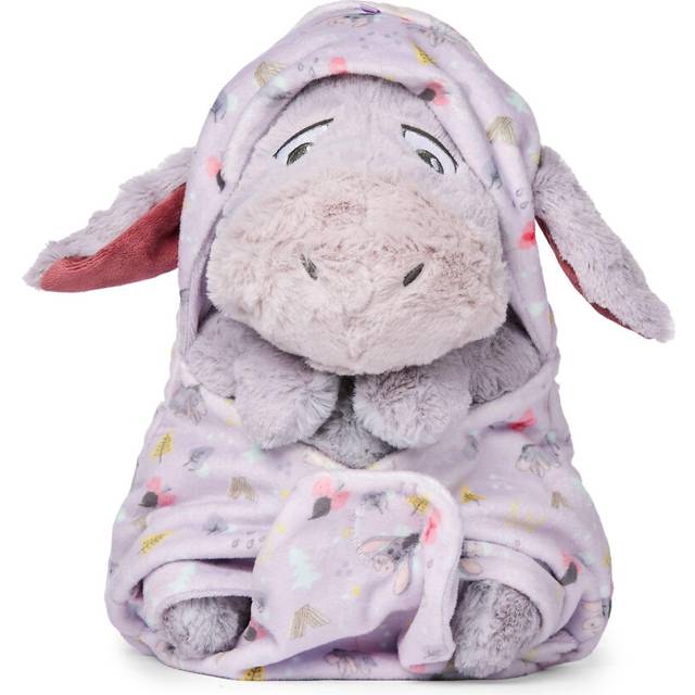 "Disney Store Official Baby Eeyore Soft Toy, Winnie the Pooh, 27cm / 11"", Baby Donkey Plush with Removable Blanket, Suitable from Birth, 0+"