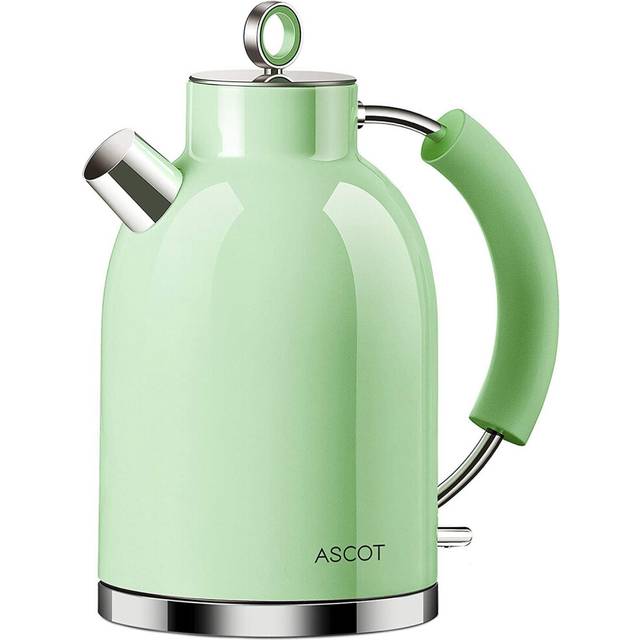 ASCOT Electric Kettle, Stainless Steel Electric Tea Kettle Gifts for Men/Women/Family 1.5L 2200W Retro Tea Heater & Hot Water Boiler, Auto Shut-Off