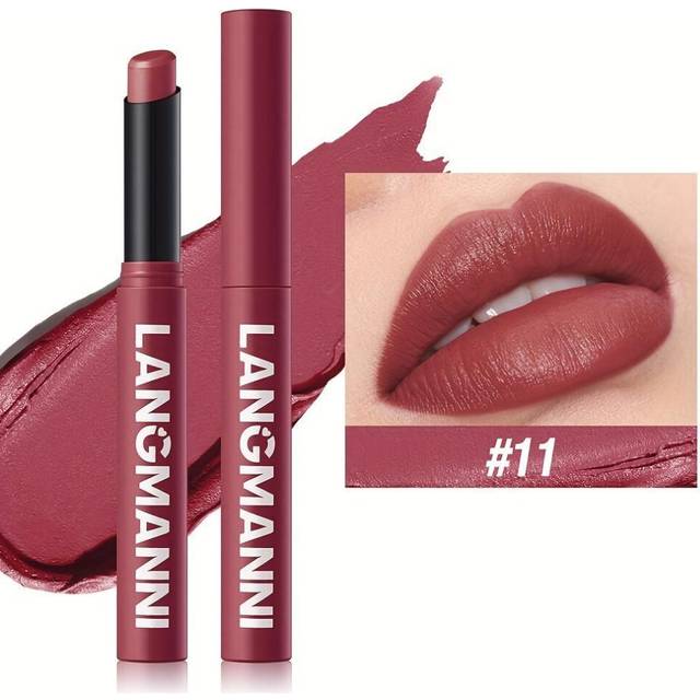 (11) Matte Lipstick Crayon Highly Pigmented Long-lasting Moisturizing Lipstick Natural Hydrating Finish Available In Berry Coral Pink And Red Shades