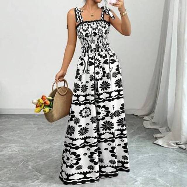 Rafferiza Women&#39;s Digital Print Long Camisole Dress