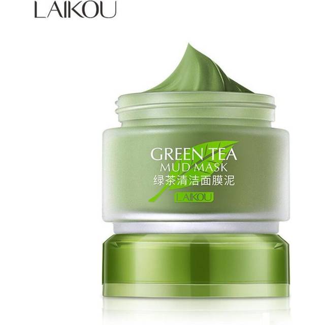 (as the picture, 85g) LAIKOU Longjing Matcha Green Clay Mask Green Tea Smear Mud Mask Refreshing Cleansing Mud Mask