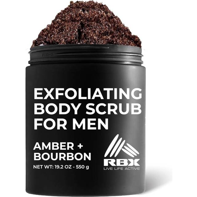 RBX Exfoliating Body Scrub For Men with Shea Butter Vitamin A and C Moisturizing Hydrating Body Scrub for Healthy Skin
