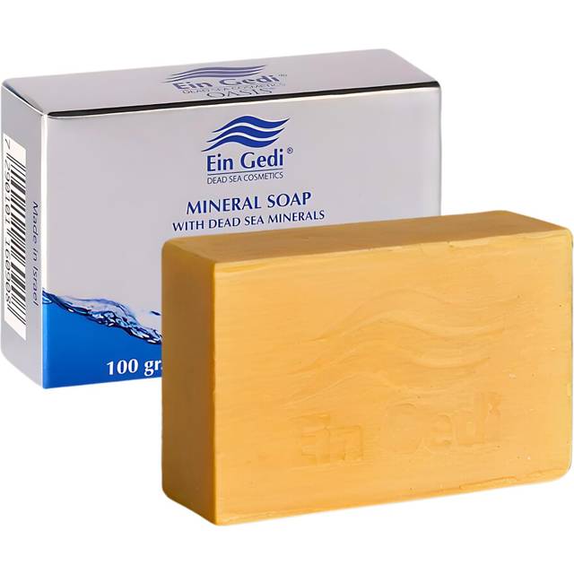 Dead Sea Mineral Sulfur Soap with olive oil- Deep Cleansing Moisturizing Bar soap  With Dead Sea salt  Mud  & Minerals - Reduces Acne  Blackheads  Pso