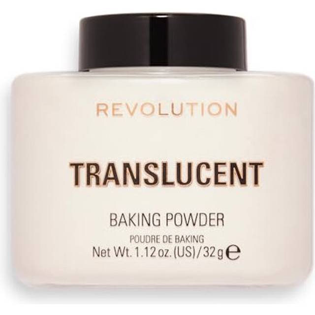 Revolution Beauty London, Loose Baking Powder, Prolongs Makeup Wear, Setting Translucent, For All Skin tones, 32g