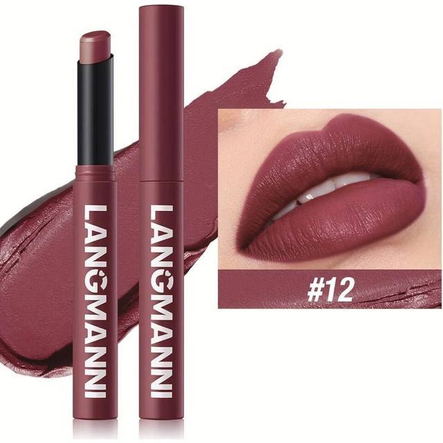 (12) Matte Lipstick Crayon Highly Pigmented Long-lasting Moisturizing Lipstick Natural Hydrating Finish Available In Berry Coral Pink And Red Shades