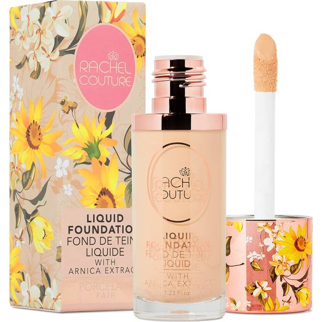 Rachel Couture Lightweight Liquid Foundation with Buildable Coverage & Matte Finish | Vegan & Cruelty-Free | Skin-Nourishing Arnica Extract Infusion -