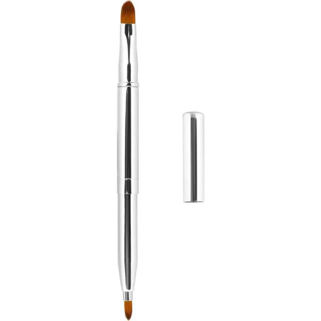 Exquisite Professional Lip Brush Applicators-Retractable Lipstick Brushes- Lipstick Gloss Makeup Brush Tool For Women and Girls (Bright Silver)