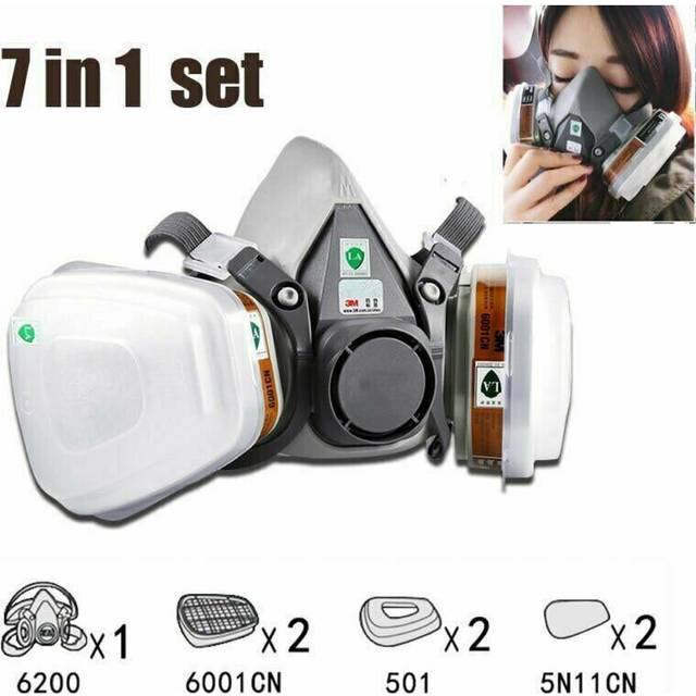 Respirator Mask,Safety Dust Face Cover,6200 Reusable Half Face Mask