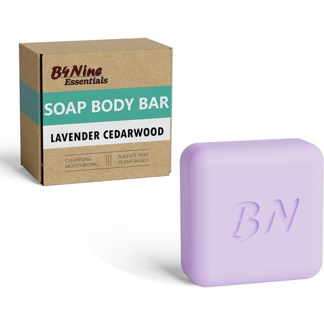 B4Nine Natural Soap Bar  Deep Cleansing and Hydration for All Skin Types  Nourishing with Coconut Oil and Cocoa Butter  Lavender Cedar Charm 45 oz