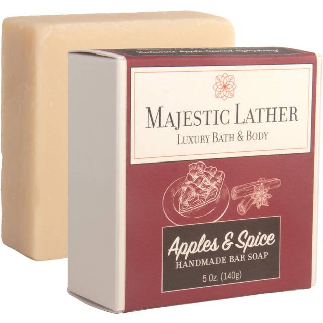Apples & Spice Luxury Bar Soap for Face & Body. Made with Organic Ingredients for Men & Women. For All Skin Types. Natural Cold Process. Made in the U